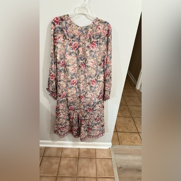 RAGA Anthropologie Floral Long Sleeve Ramona Midi Dress Size Medium NWOT - Picture 4 of 7